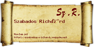 Szabados Richárd névjegykártya