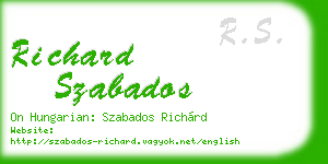richard szabados business card