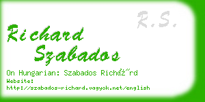 richard szabados business card